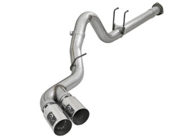 Picture of aFe Rebel XD 4in SS Down-Pipe Back Exhaust w/Dual Polished Tips 17-18 Ford Diesel Trucks V8-6.7L(td)