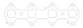 Picture of Cometic Ford 4.6L/5.4L 3V Head D-Ports .030in MLS Exhaust Gasket Set