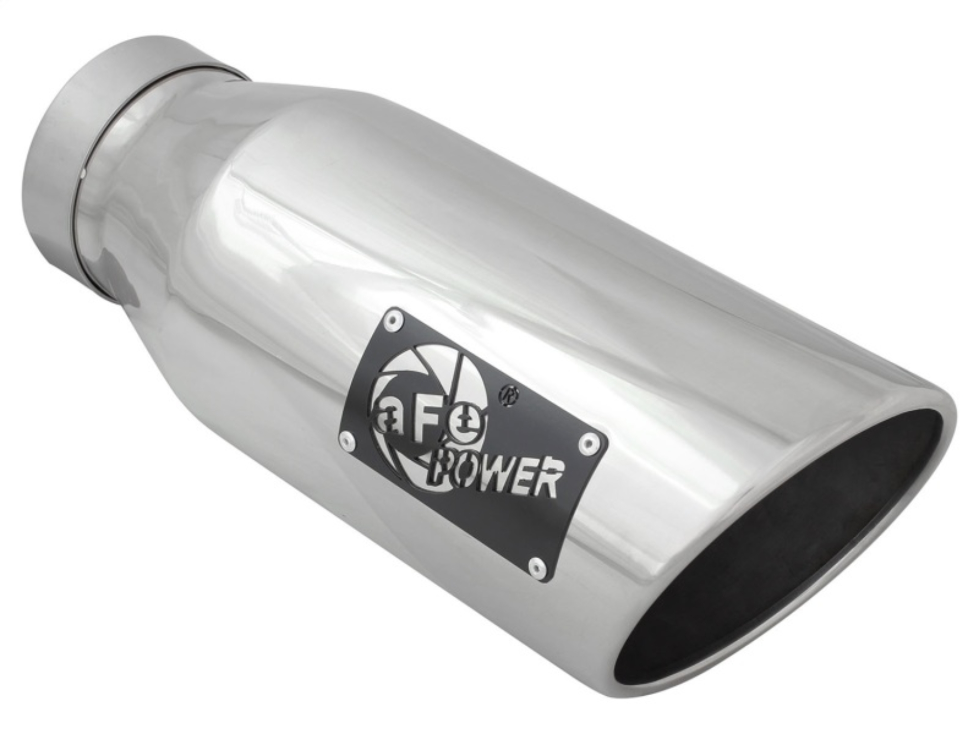 Picture of aFe Diesel Exhaust Tip Bolt On Polished 4in Inlet x 6in Outlet x 15in Long