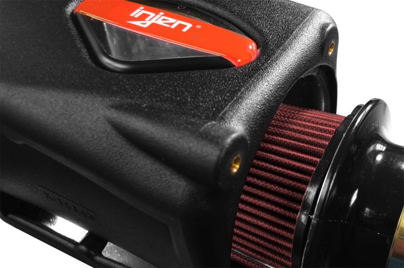 Picture of Injen 2018+ Jeep Wrangler JL V6-3.6L Wrinkle Black Oiled Power-Flow Air Intake System