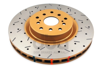 Picture of DBA 04-12 Subaru STi/2017 BRZ w/Perf. Pkg. 10 Stud Hole Front Drilled & Slotted 4000 Series Rotor