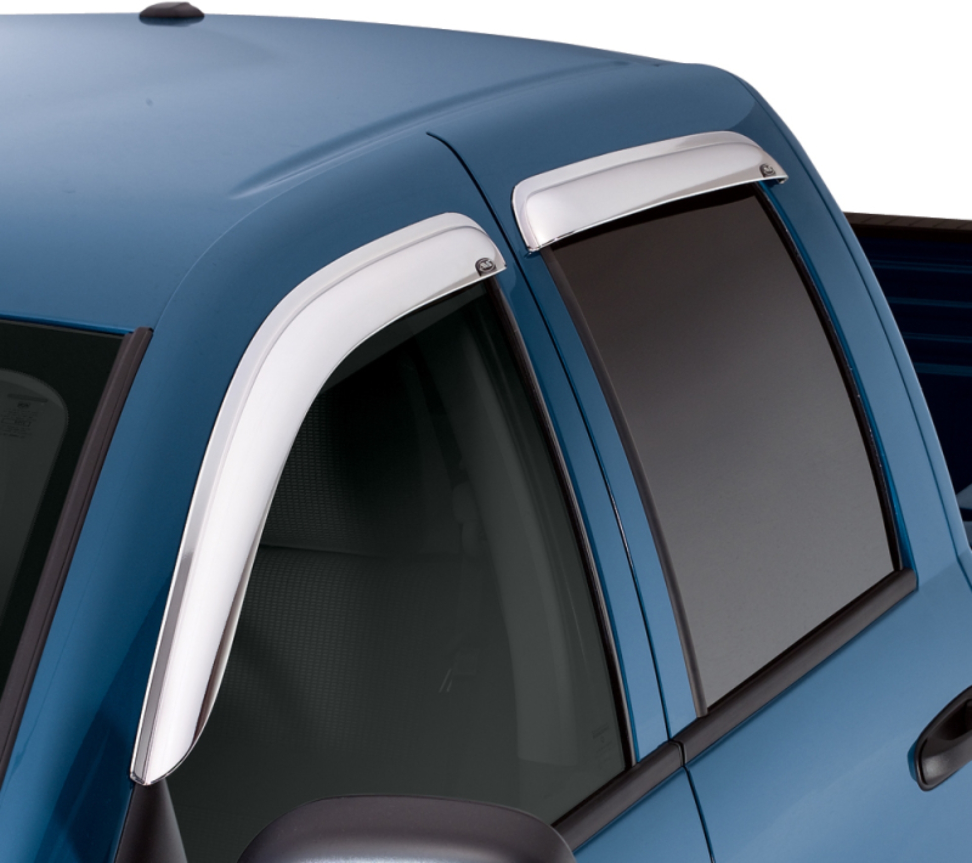 Picture of AVS 2019 RAM 1500 Crew Cab Ventvisor Outside Mount Front & Rear Window Deflectors 4pc - Chrome