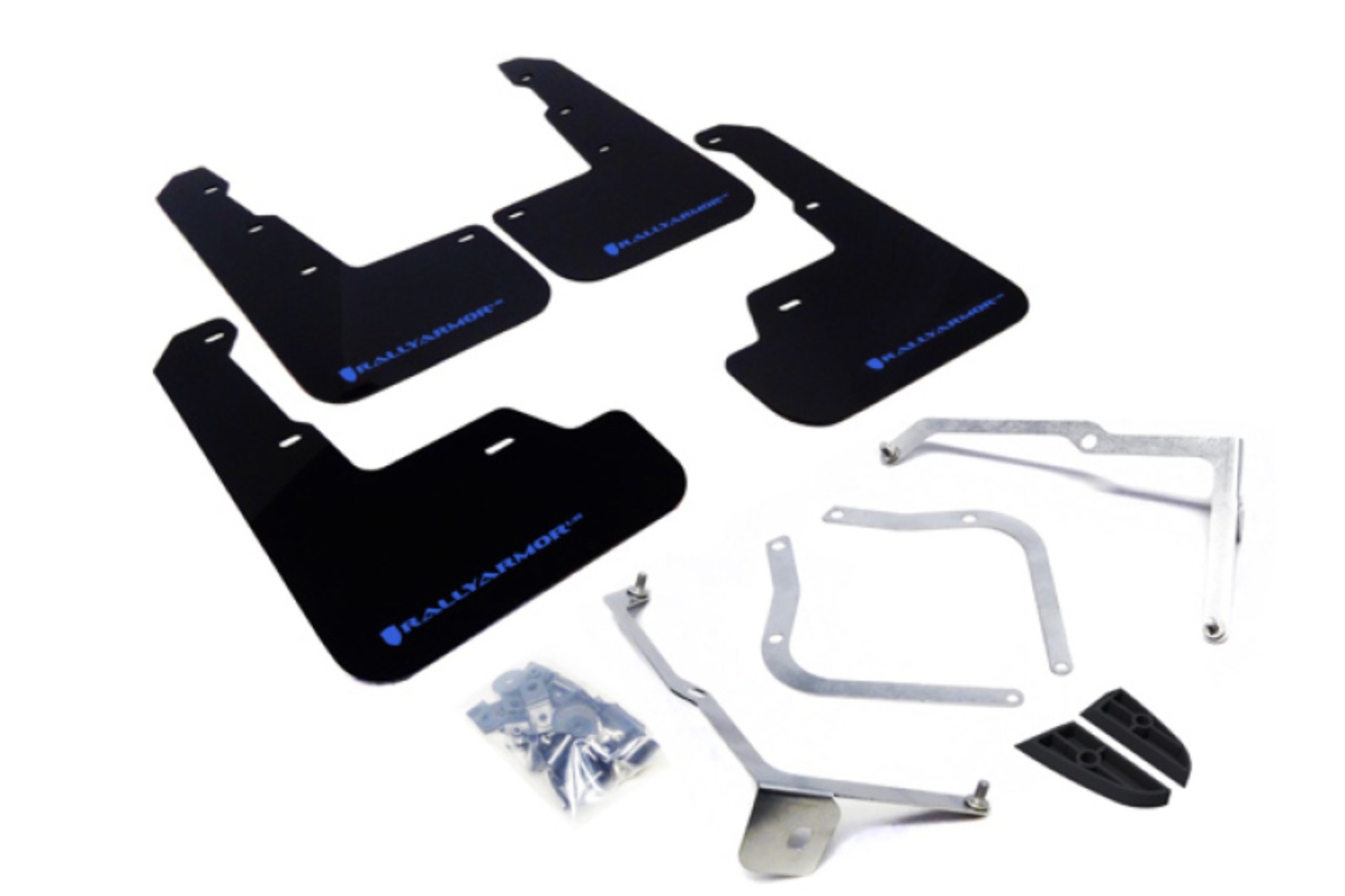 Picture of Rally Armor 15-21 Subaru WRX/STI Black UR Mud Flap w/Light Blue Logo
