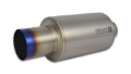 Picture of Vibrant Titanium Muffler w/Straight Cut Natural Tip 3.5in Inlet / 3.5in Outlet