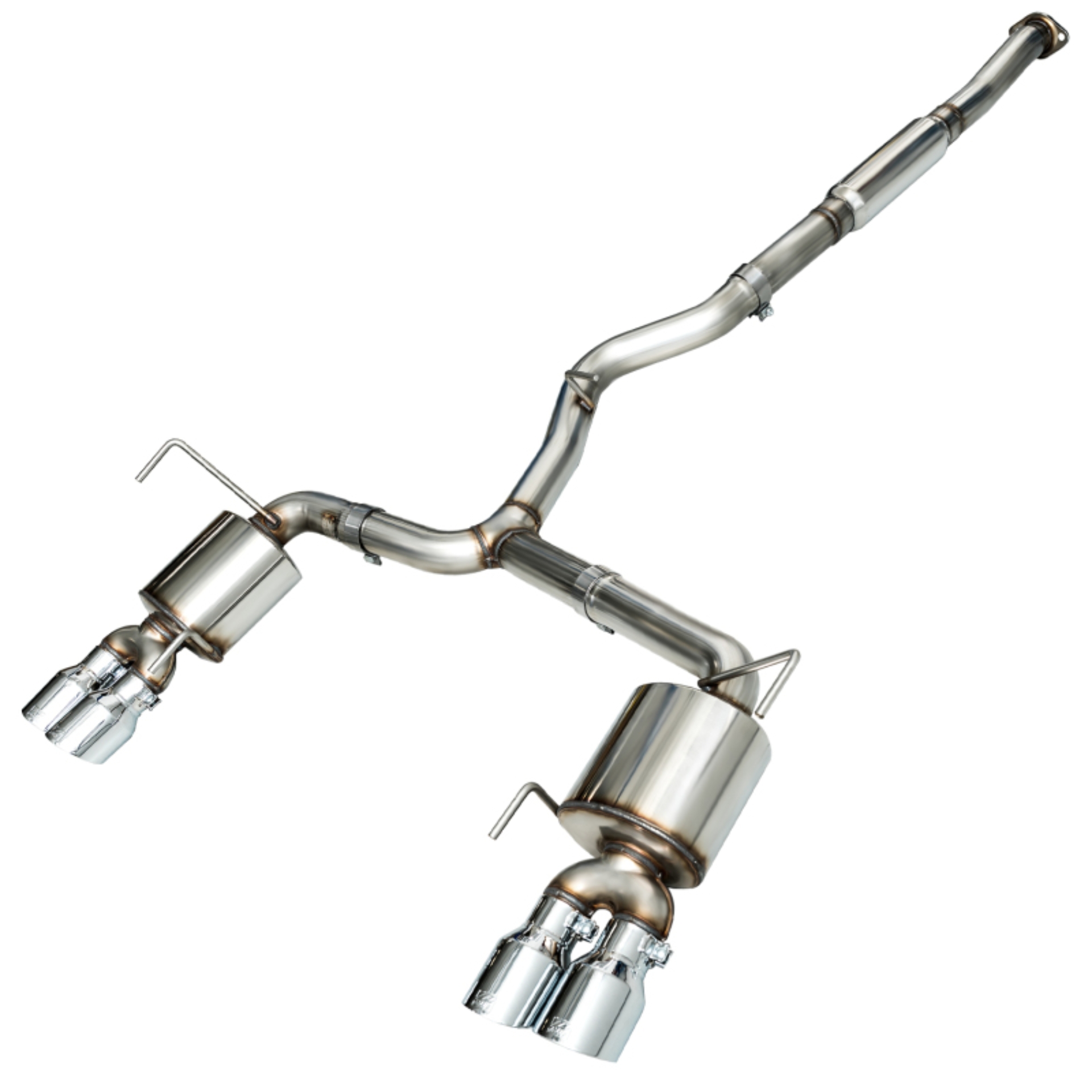 Picture of AWE Tuning 2015+ Subaru WRX VA Sedan Touring Edition Exhaust - Chrome Silver Tips (102mm)