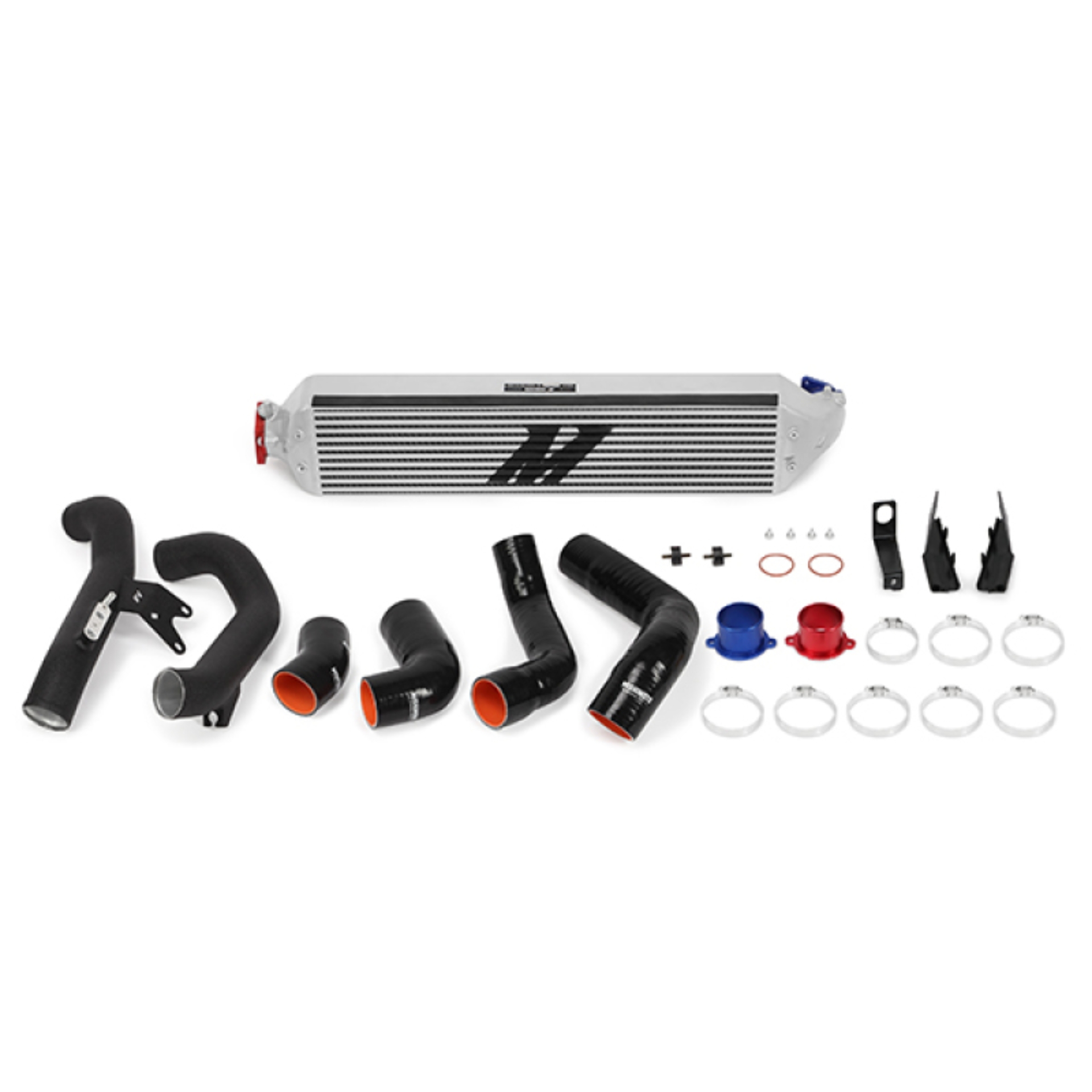 Picture of Mishimoto 2016+ Honda Civic 1.5T / 2017+ Honda Civic Si Silver Intercooler Kit w/Black Pipes