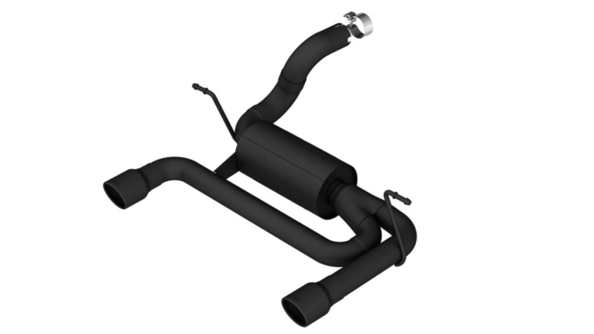 Picture of Borla 2018 Jeep Wrangler JL/JLU 3.6L 2DR/4DR ATAK SS Axle Back Black Coated Exhaust w/3.5in Tips