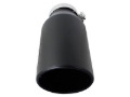Picture of aFe Power MACH Force-Xp 4in In x 6in Out x 15in L Driver Side Clamp-On 4in 409 SS Exhaust Tip-Black