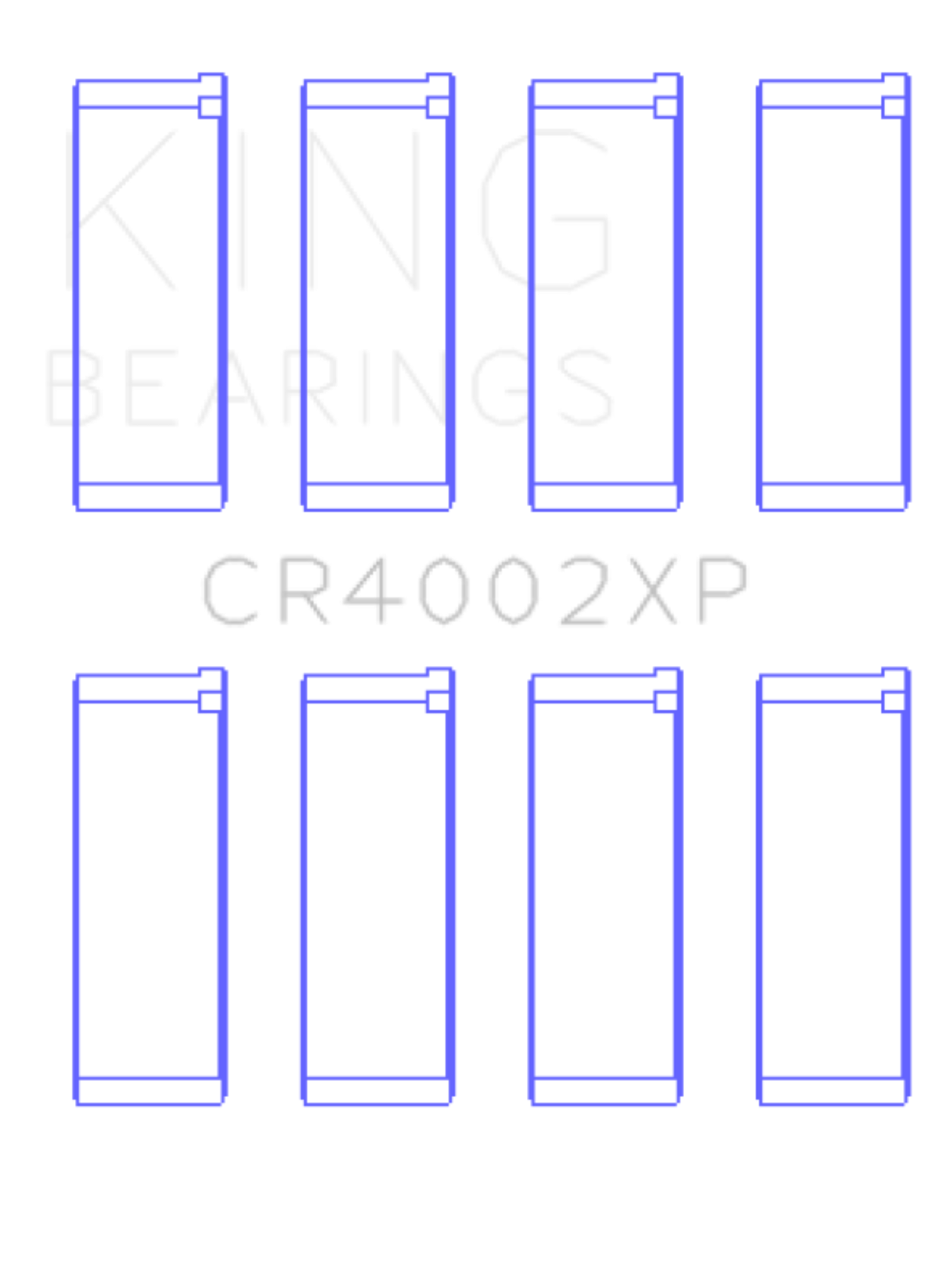 Picture of King Engine Bearings Mazda B6/B6-T/ZM/B3/B5 Connecting Rod Bearings (Set of 4) - Size +.026mm