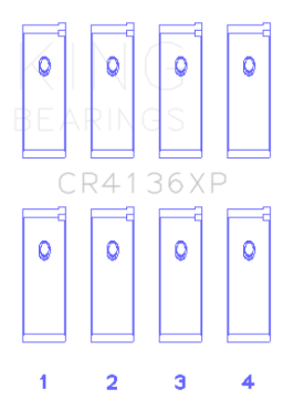 Picture of King Engine Bearings Nissan SR20DE/DET RWD (2.0L) (Size .026) Connecting Rod Bearing Set