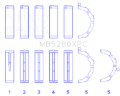Picture of King Engine Bearings Ford V8 4.6L/5.4L SOHC Coated (Size .026) Crankshaft Main Bearings (Set of 5)