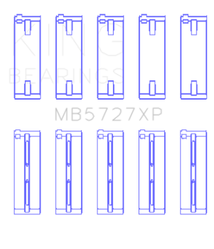 Picture of King Engine Bearings Suzuki M16A (Size .026) Crankshaft Main Bearings (Set of 5)