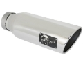 Picture of aFe MACH Force-XP 409 SS Exhaust Tip 4in In x 6in Out x 18in L Bolt-On Right