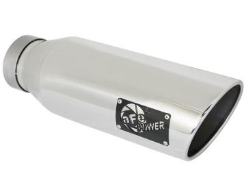 Picture of aFe MACH Force-XP 409 SS Exhaust Tip 4in In x 6in Out x 18in L Bolt-On Right