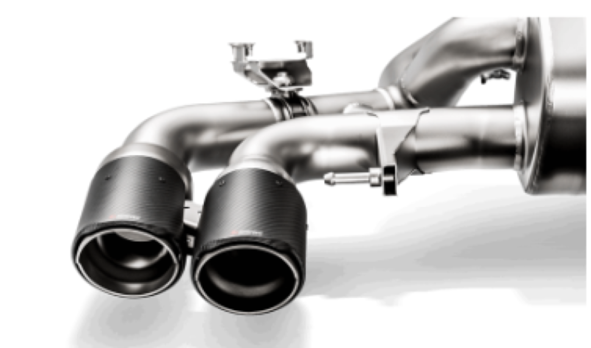 Picture of Akrapovic 18+ BMW M5 (F90) Evolution Tail Pipe Set (Carbon) w/ Red/White Akrapovic Logo