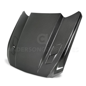 Picture of Anderson Composites 15-17 Ford Mustang (Excl. GT350/GT350R) Double Sided Carbon Fiber Cowl Hood
