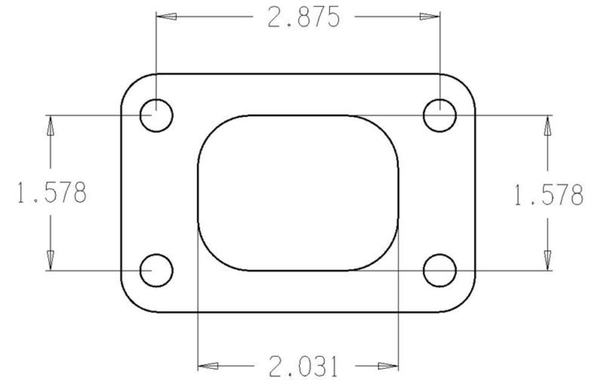 Picture of Cometic Turbo FLG T25 Garrett Turbine Inlet Exhaust Gasket