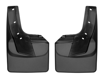 Picture of WeatherTech 19+ Dodge Ram w/ Factory Flares Rear No Drill Mudflaps - Black