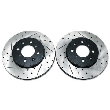 Picture of BLOX Racing 90-01 Acura Integra (Excl Type-R) Front Slotted & Drilled Rotors - Pair