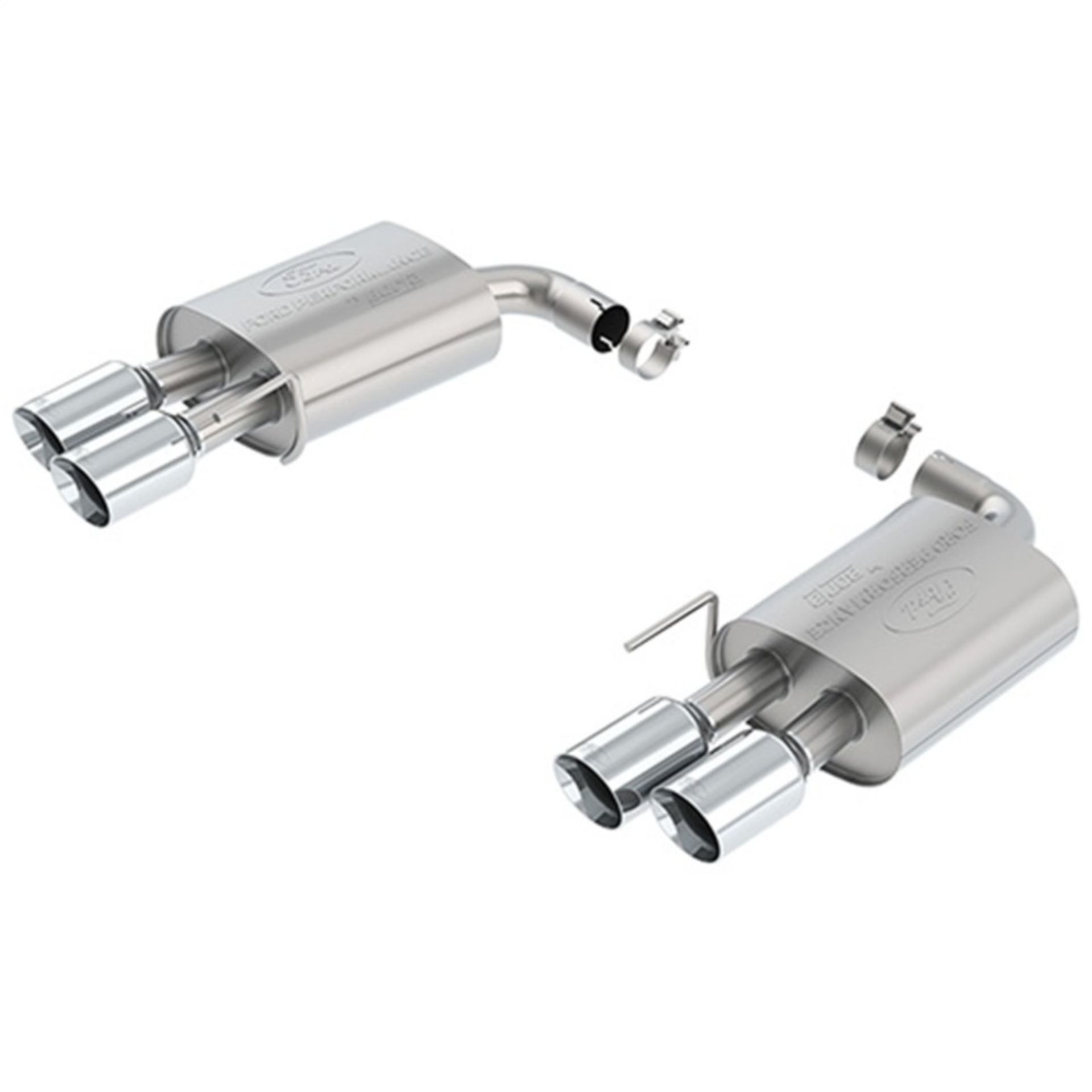 Picture of Ford Racing 2018 Mustang GT 5.0L Extreme Muffler Kit - Chrome Tips