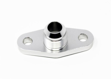 Picture of Torque Solution Billet Offset Oil Drain Flange w/ Integrated -10AN Flange: T3/T4 & PTE/Borg Turbo