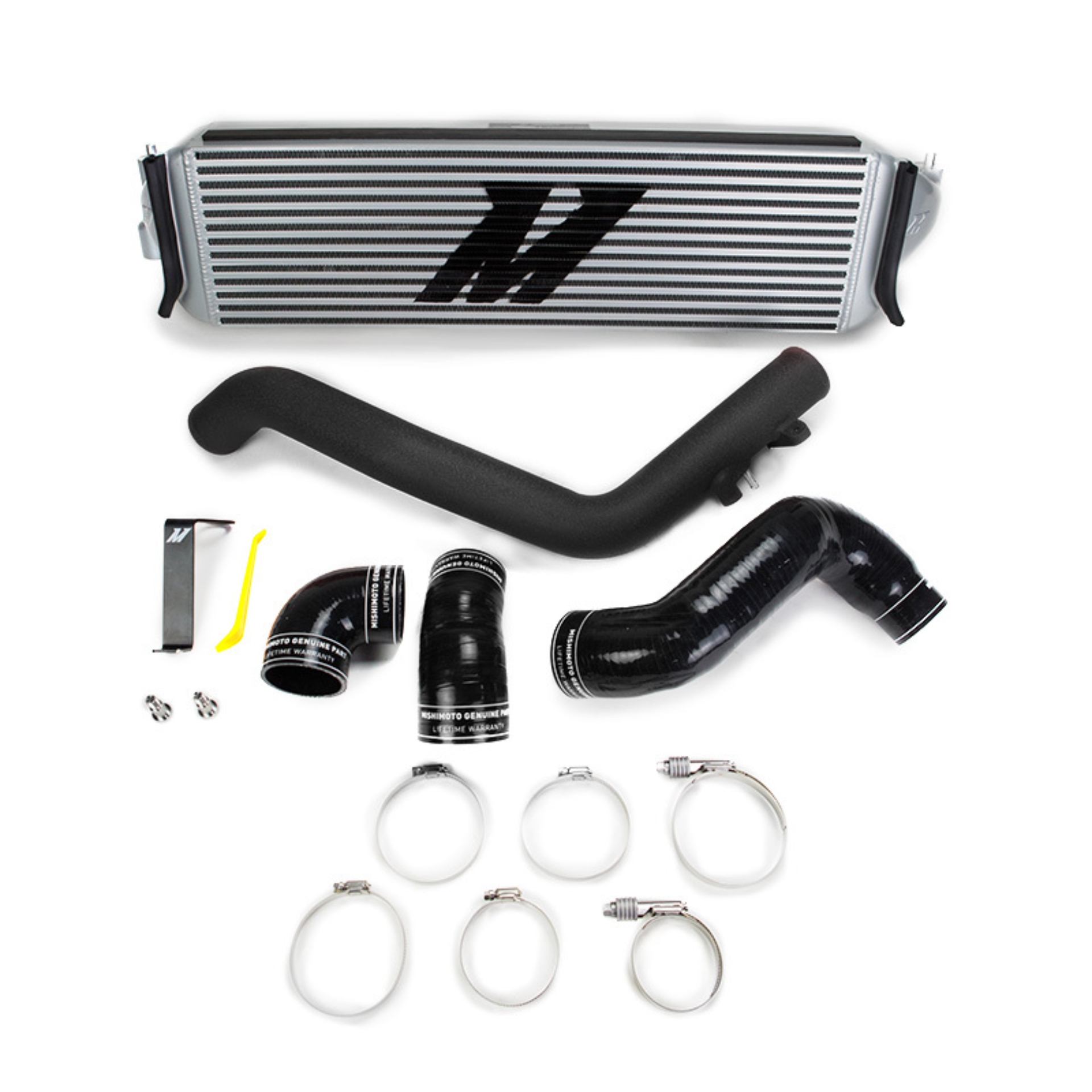 Picture of Mishimoto 2017+ Honda Civic Type R Performance Intercooler Kit - Silver Core Black Piping