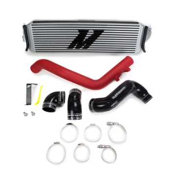 Picture of Mishimoto 2017+ Honda Civic Type R Intercooler Kit - Silver Intercooler Red Piping