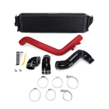 Picture of Mishimoto 2017+ Honda Civic Type R Intercooler Kit - Black Intercooler Red Pipes