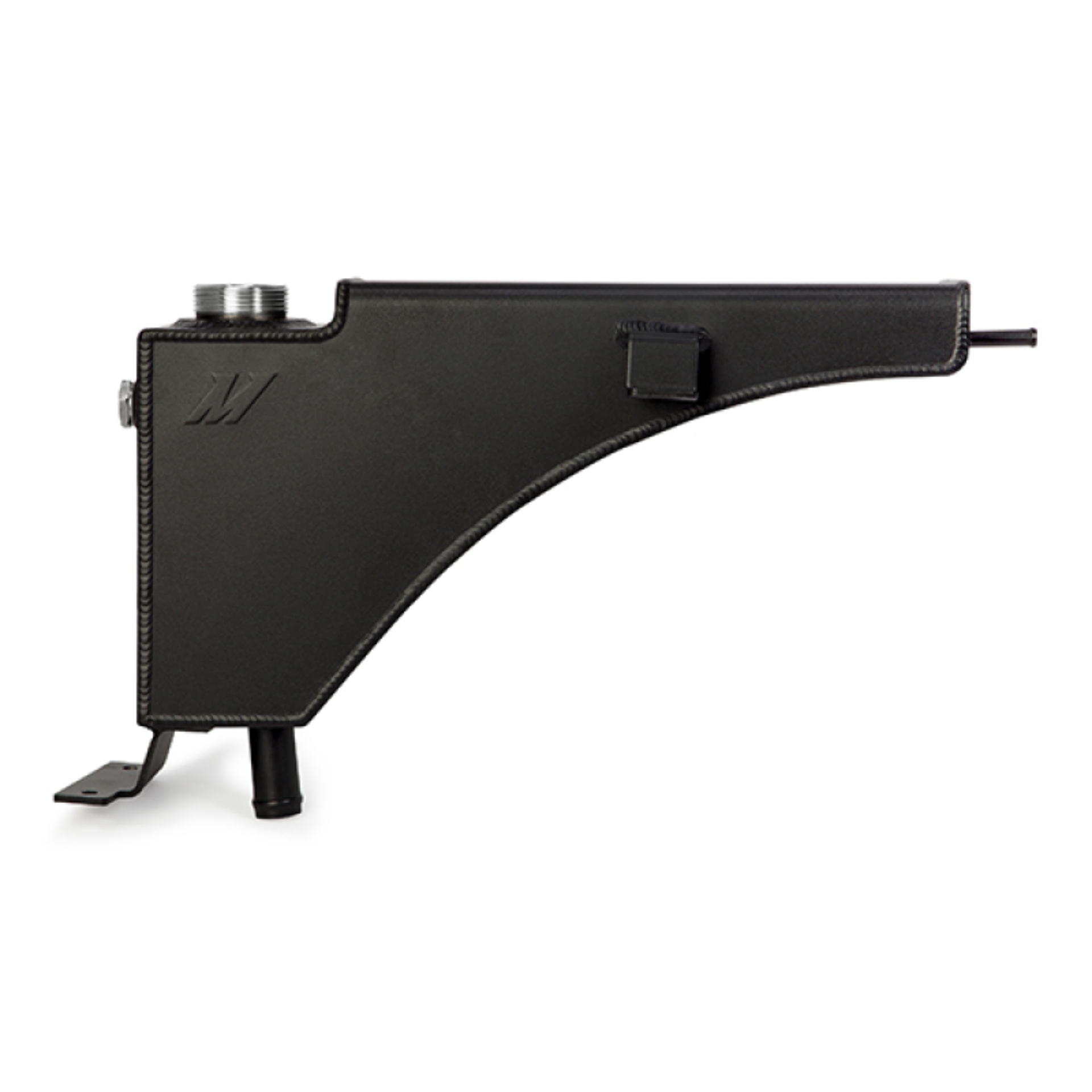 Picture of Mishimoto 99-03 Ford 7.3L Powerstroke Aluminum Degas Tank - Micro-Wrinkle Black
