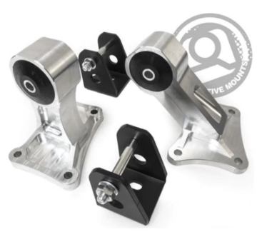 Picture of Innovative 00-09 Honda S2000 (F-Series / M/T) Silver Billet Aluminum Solid Bushing Engine Mount Kit