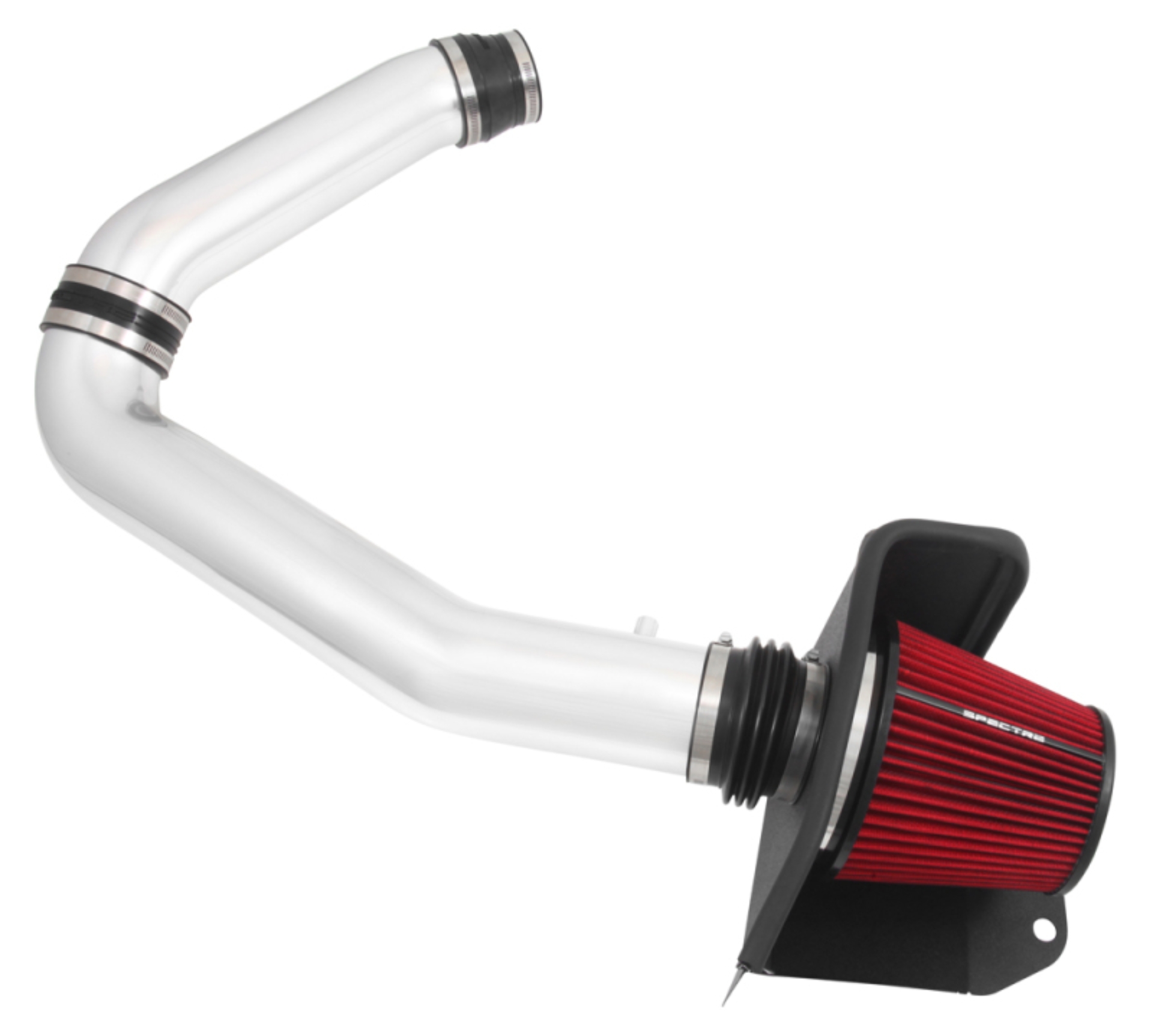 Picture of Spectre 11-15 Jeep Grand Cherokee V6-3.6L F/I Air Intake Kit - Polished w/Red Filter