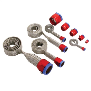 Picture of Spectre MagnaBraid 304SS Braided Sleeving Kit - Red/Blue End Caps