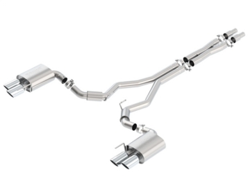 Picture of Borla 2018 Ford Mustang GT 5.0L AT/MT (w/o Valves) S-Type 3in Cat-Back Exhaust w/Polished Tips