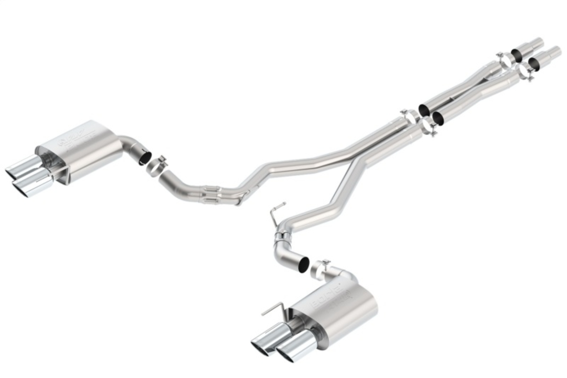 Picture of Borla 2018 Ford Mustang GT 5.0L AT/MT (w/o Valves) ATAK 3in Cat-Back Exhaust w/Polished Tips