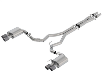 Picture of Borla 2018 Ford Mustang GT 5.0L AT/MT (w/o Valves) ATAK 3in Cat-Back Exhaust w/Carbon Fiber Tips