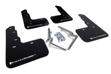 Picture of Rally Armor 17-22 Honda Civic Type R Black UR Mud Flap w/White Logo