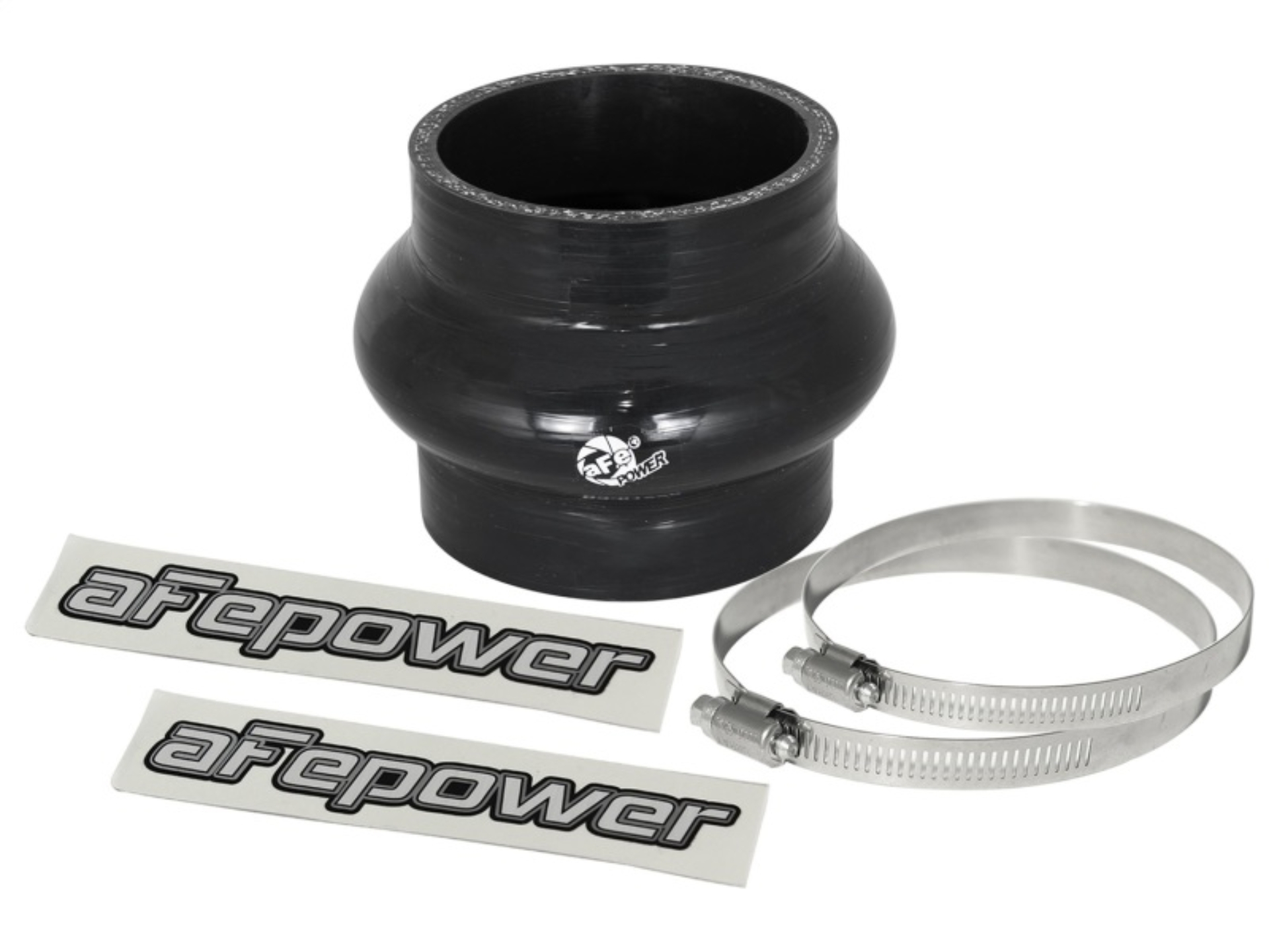 Picture of aFe Magnum FORCE CAI Univ. Silicone Coupling Kit (2.75in. ID / 3in. L) Straight Coupler w/Hump - Blk