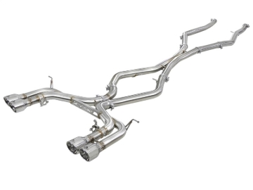 Picture of aFe MACH Force-Xp 3.5in. 304 SS C/B Exhaust w/o Muffler 15-18 BMW X5 M V8-4.4L (tt) - Polished Tip