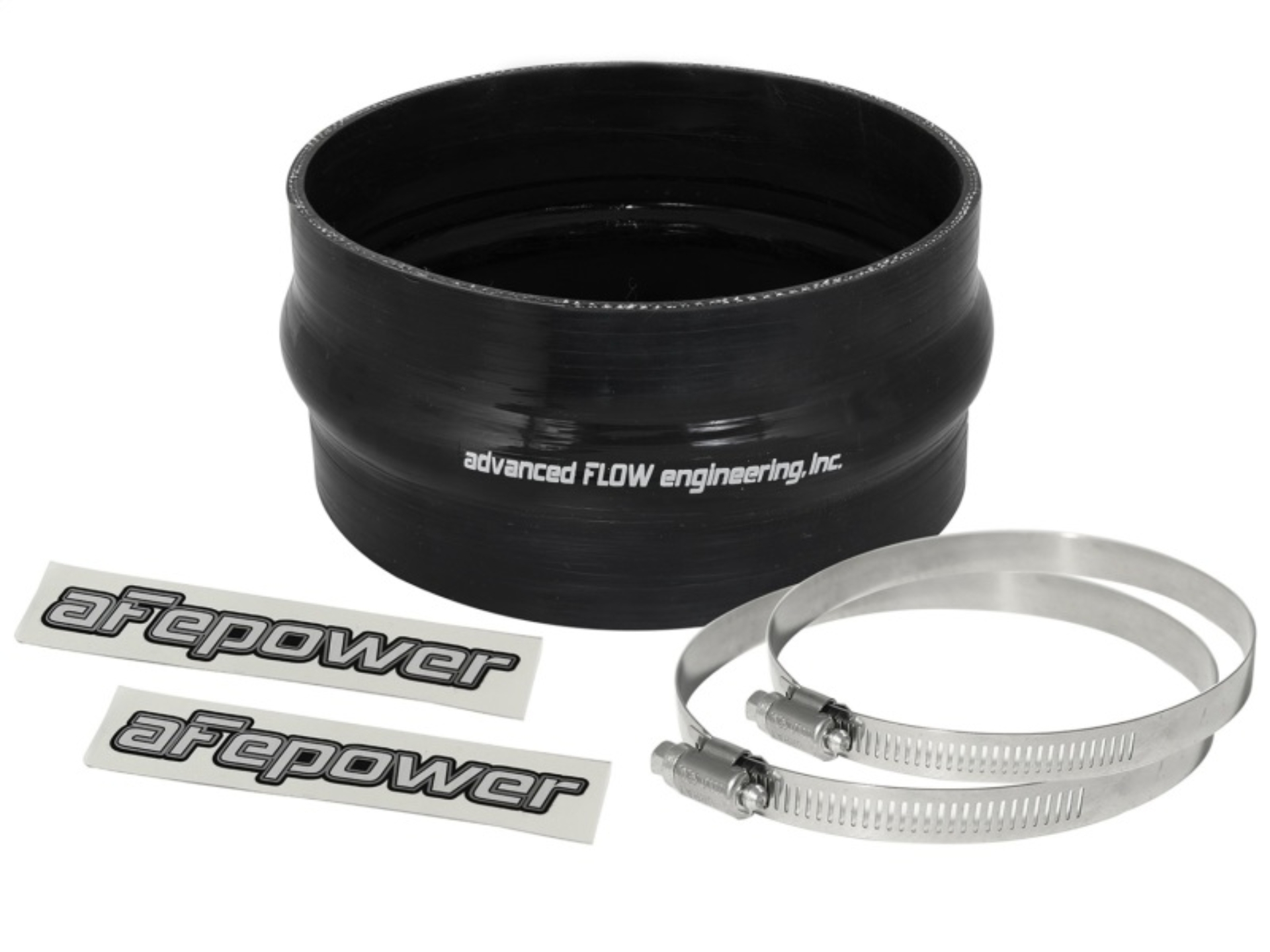 Picture of aFe Magnum FORCE CAI Univ. Silicone Coupling Kit (6in. ID / 3in. L) Straight Coupler w/Hump - Black