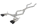 Picture of aFe MACH Force-Xp 3.5in. 304 SS C/B Exhaust w/o Muffler 15-18 BMW X5 M V8-4.4L (tt) - Black Tip
