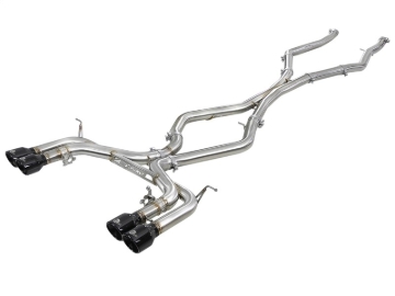 Picture of aFe MACH Force-Xp 3.5in. 304 SS C/B Exhaust w/o Muffler 15-18 BMW X5 M V8-4.4L (tt) - Black Tip