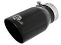Picture of aFe MACH Force-Xp Universal 409 SS Single-Wall Clamp-On Exhaust Tip - Black