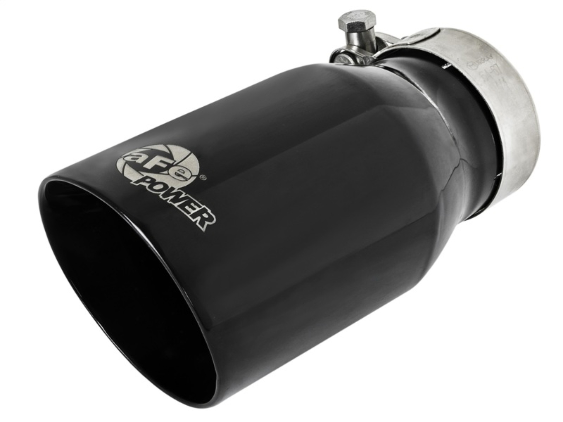 Picture of aFe MACH Force-Xp Universal 409 SS Single-Wall Clamp-On Exhaust Tip - Black