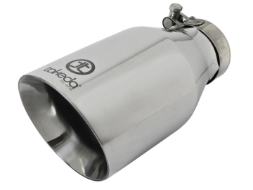 Picture of aFe Takeda 304 Stainless Steel Clamp-On Exhaust Tip 2.5in. Inlet / 4.5in. Outlet / 9in. L - Polished