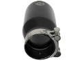 Picture of aFe MACH Force-Xp Universal 409 SS Single-Wall Clamp-On Exhaust Tip - Black