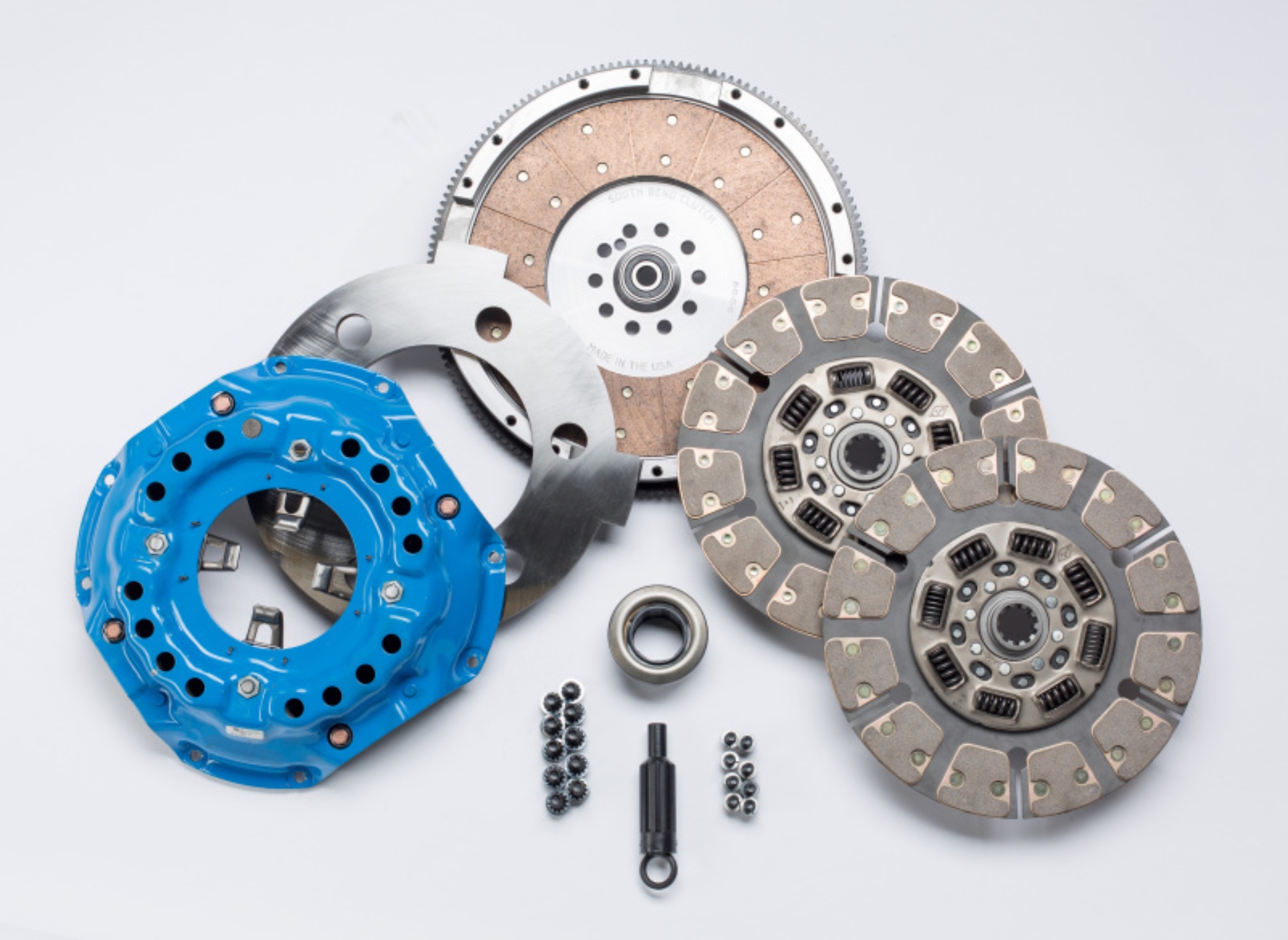 Picture of South Bend Clutch 94-98 Ford Powerstroke 7.3L 5sp Super Street Dual Disc Clutch Kit