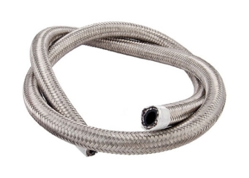 Picture of Torque Solution Stainless Steel Braided Rubber Hose -8AN 2ft (0.44in ID)