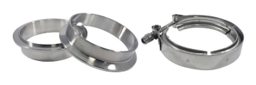 Picture of Torque Solution Stainless Steel V-Band Clamp & Flange Kit - 3in (76mm)