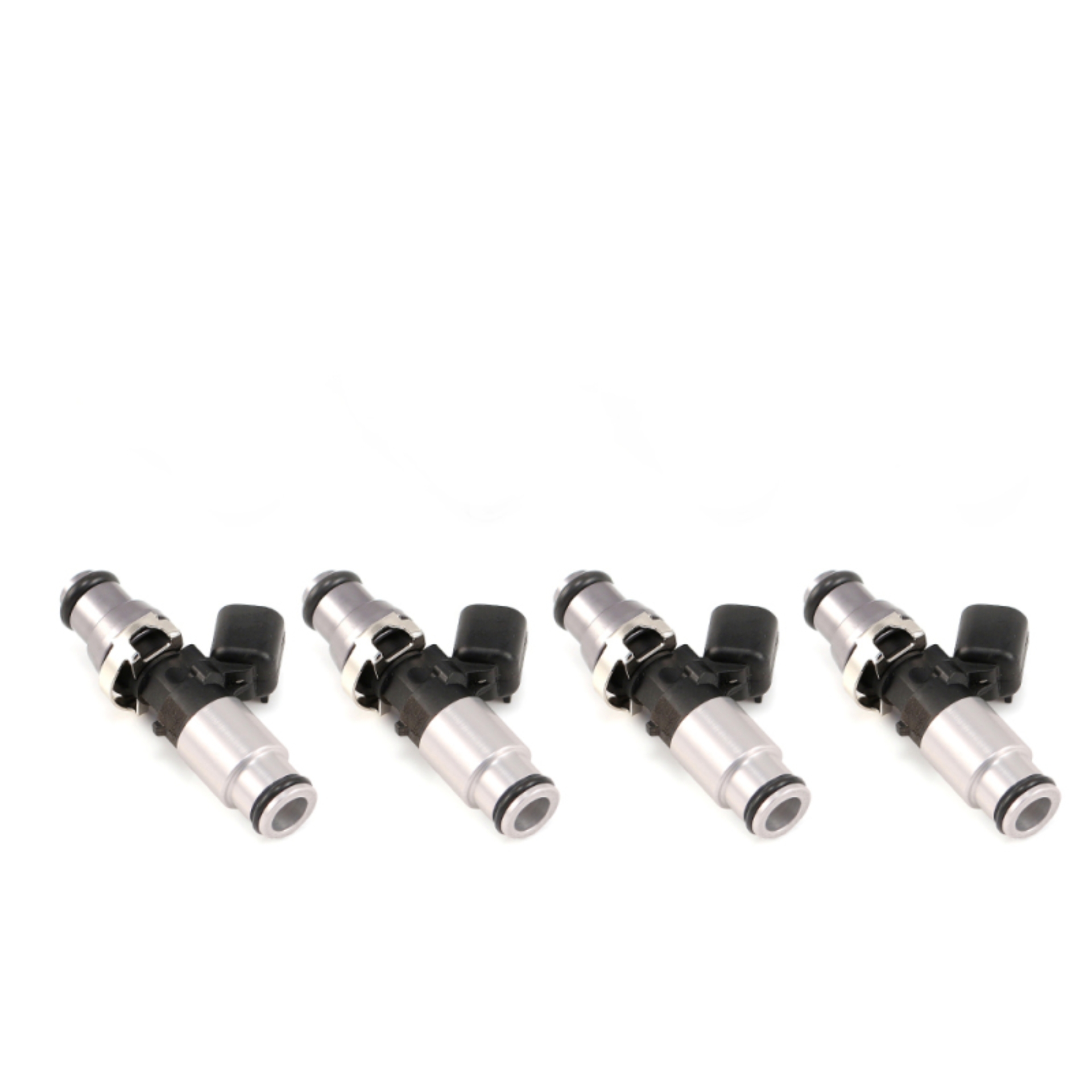 Picture of Injector Dynamics ID1300X Injectors- 14mm Top Adapter (Grey) - 14mm (Silver) Lower O-Ring - Set Of 4