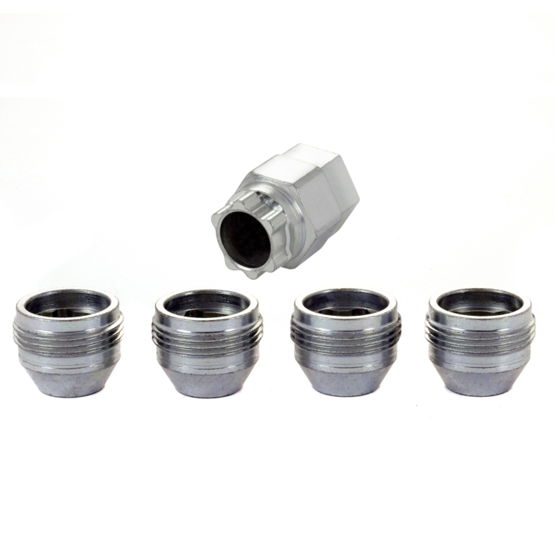 Picture of McGard Wheel Lock Nut Set - 4pk. (Under Hub Cap / Cone Seat) M12X1.25 / 19mm & 21mm Hex / .775in. L